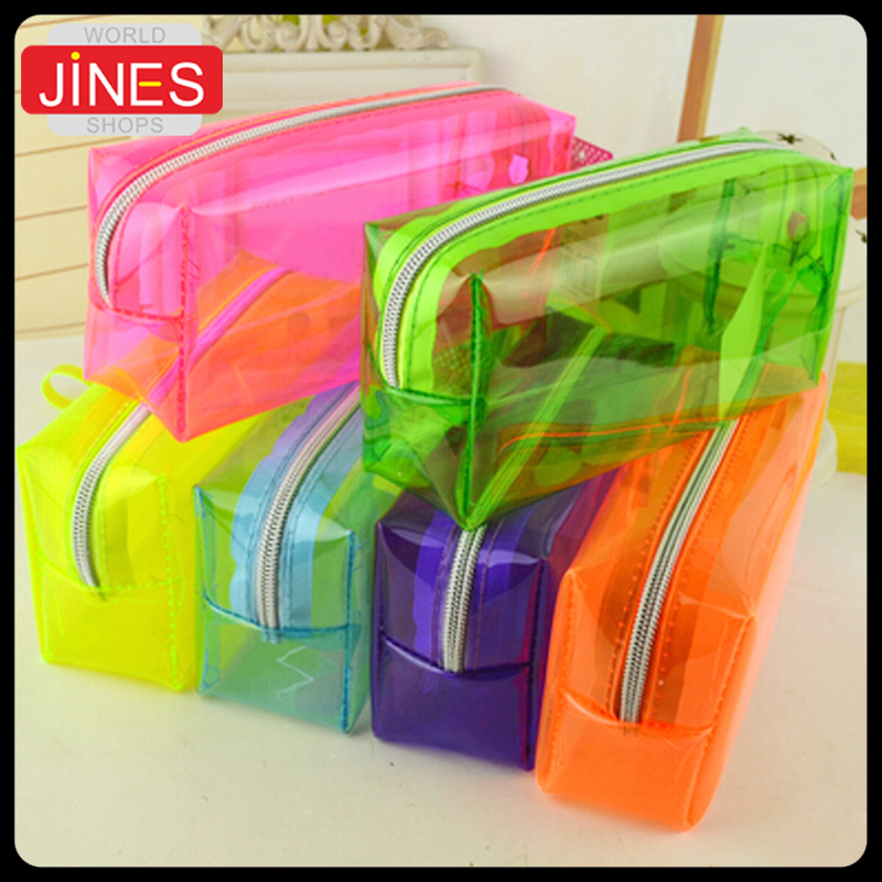 High Quality Colorful Pencil Bag Case For Pen Storage Stationery School Prize Gifts Supplies Office Pencils Clear Bag Papelaria