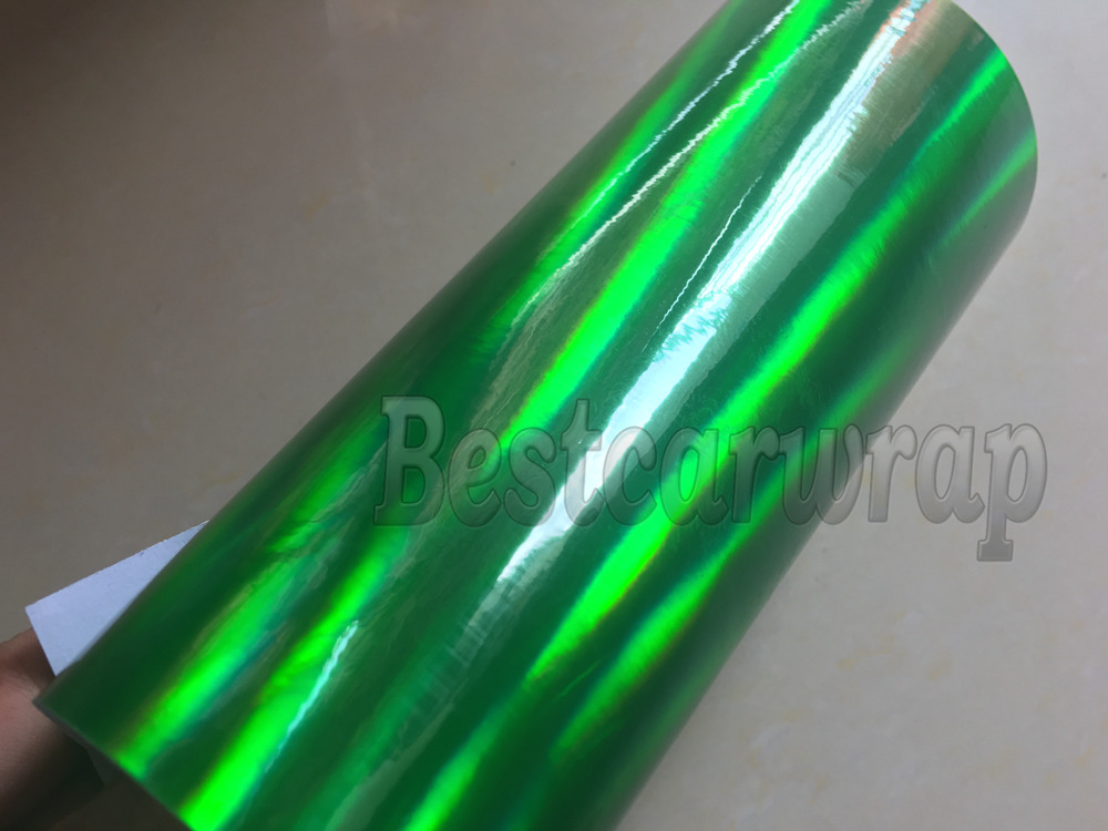 Various Color Chrome Holographic Vinyl Film For car wrapping with Air bubble Free Rainbow Chameleon Chrome Wrap LASER Foil 1.52x20m/ 5x67ft