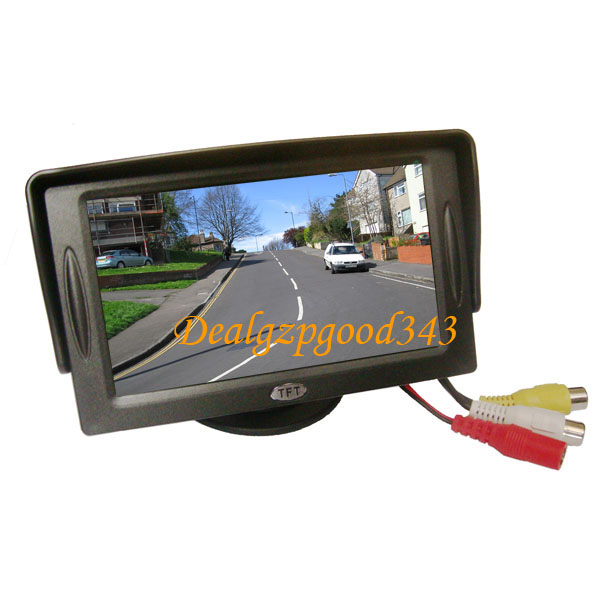 4.3" Car LCD Monitor + Wireless 4 LED Reverse Parking Backup Camera 170° Car Rear View Kit New 10pcs/lot