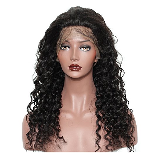 Brazilian Kinky Curly 100% virgin remy hd front Wig 150% Density Glueless 360 Lace Frontal wigs pre plucked diva1