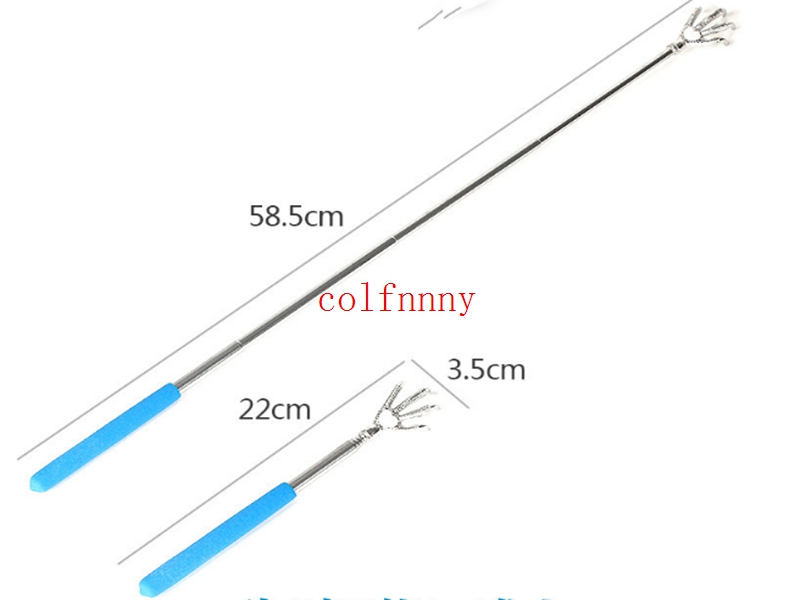 100PCS/lot Fast Shipping Convenient Claw Telescopic Ultimate Stainless Steel Back Scratcher extendible From 22 to 59cm