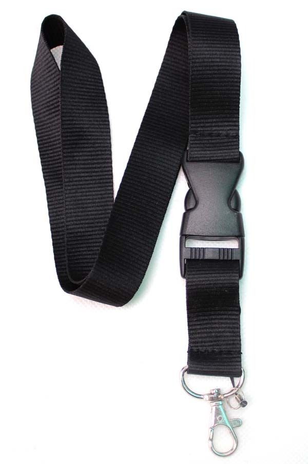 Hot Sale! 10pcs Popular Solid Black Neck Lanyard Strap, Badge ID, Detachable Keychain,Cell Holder New