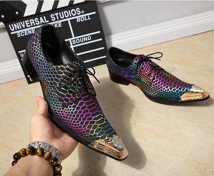 Metal Pointed Toe Men's Party Wedding Shoes Genuine Leather Wave Pattern Men Dress Shoes Loafers Plus Size Zapatillas Hombre AXX56, Black
Metal Pointed Toe Men's Party Wedding Shoes Genuine Leather Wave Pattern Men Dress Shoes Loafers Plus Size Zapatillas Hombre AXX56, Black