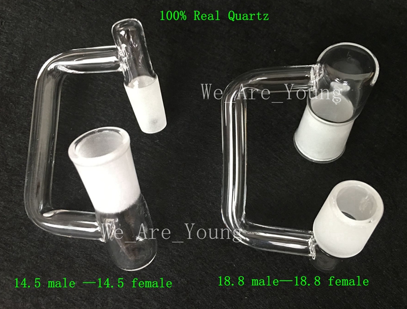 High Quality very strong Quartz Drop Down Adapter Quartz Adapter VS Glass Adapter converter Connecter for glass bong glass bubbler