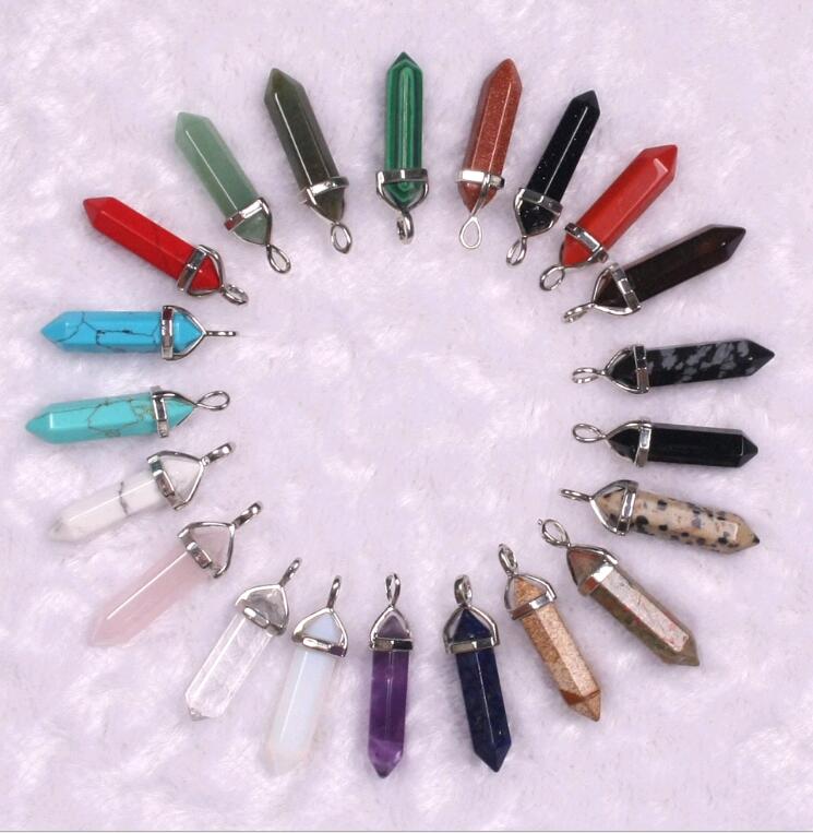 Hexagon Prism Natural Stone Pendant Necklaces Quartz Point Bullet Chakra Healing Moon Star Luminous Awl Crystal Christian Jewelry for women
Hexagon Prism Natural Stone Pendant Necklaces Quartz Point Bullet Chakra Healing Moon Star Luminous Awl Crystal Christian Jewelry for women