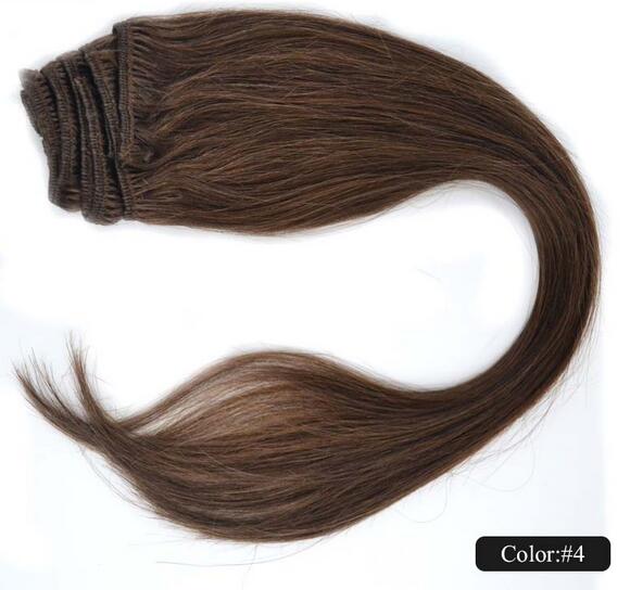 ZZHAIR 15" 7pcs set 70g Clips in/on 100% Brazilian Remy Human Hair Extension Full Head Natural Straight