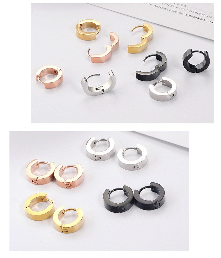 fashion ear buckle stainless steel antiallergic earrings men and women general titanium steel smooth earrings
fashion ear buckle stainless steel antiallergic earrings men and women general titanium steel smooth earrings