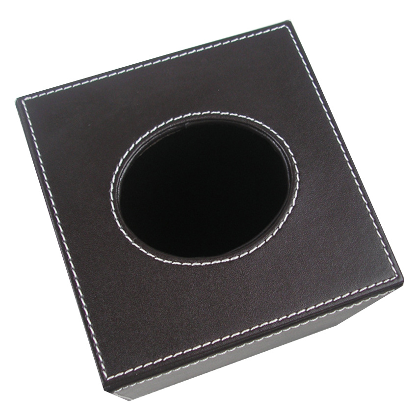 Tissue Boxes & Napkins Brown Dispenser PU Color Leather Toilet Square A037 Wholesale- Perfect Case Decoration Paper Canister Roll Home