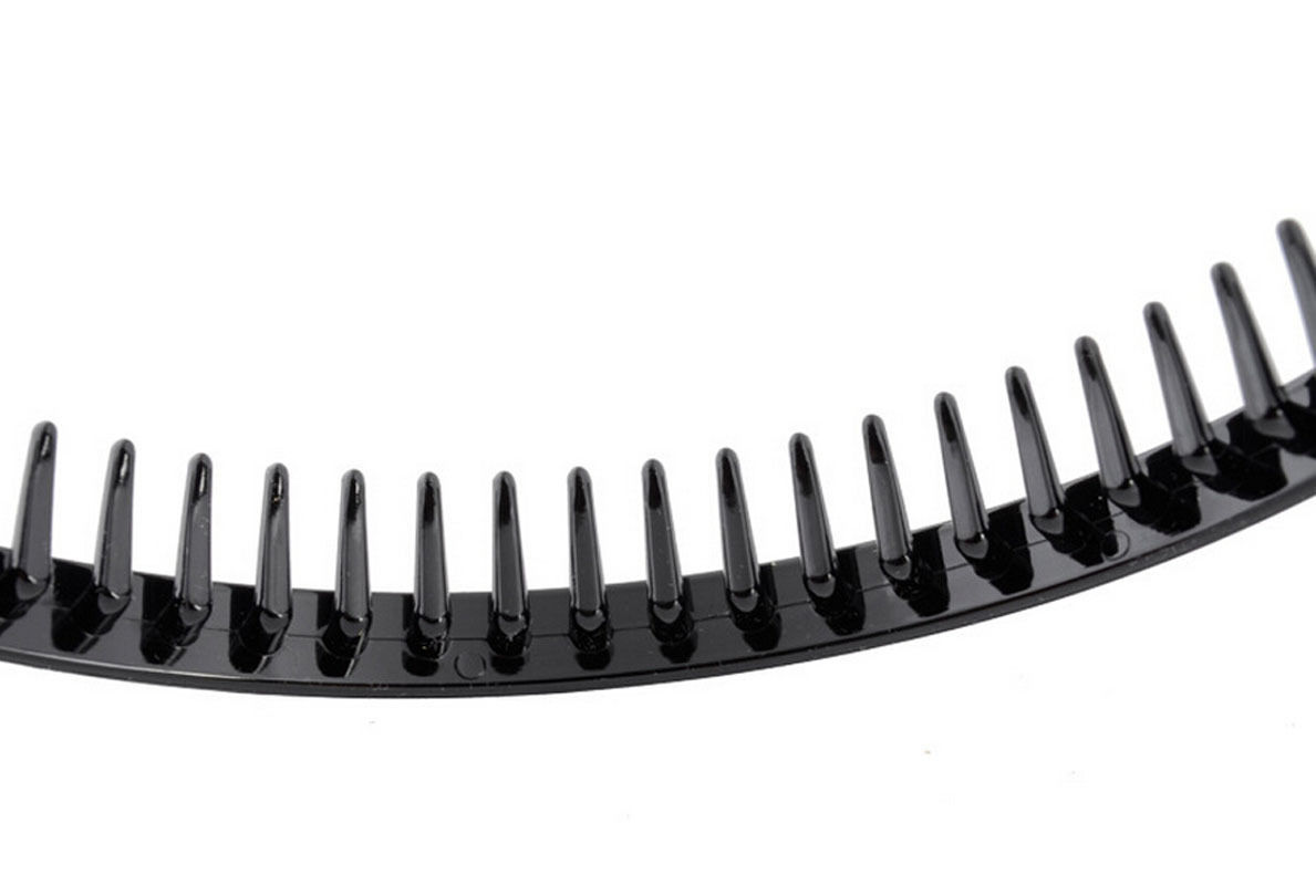 NS Mens Metal Toothed Sports Football Soccer Hair Headband Alice band Black #R49