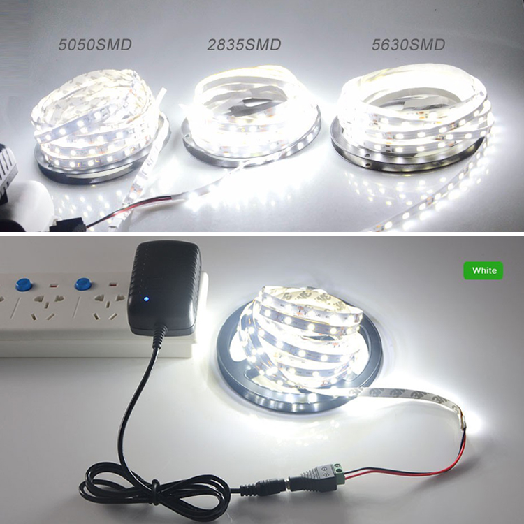 High Brightness Led Strip Lights SMD 5050 2835 5630 DC12V Flexible Leds Strips Light Waterproof 60LED/Meter 300LED 5Meter/Roll IP65 IP20 IP44 Rope Lam