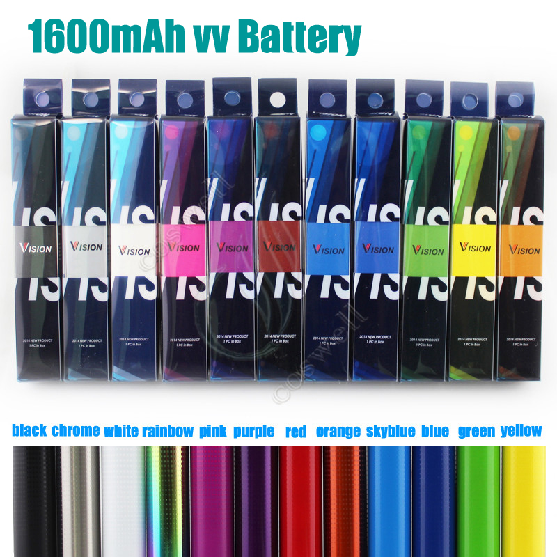 Top quality Vision Spinner 2 1650mAh Ego 3.3-4.8V vison spinner II variable voltage VV battery for Electronic cigarette ego atomizers
Top quality Vision Spinner 2 1650mAh Ego 3.3-4.8V vison spinner II variable voltage VV battery for Electronic cigarette ego atomizers