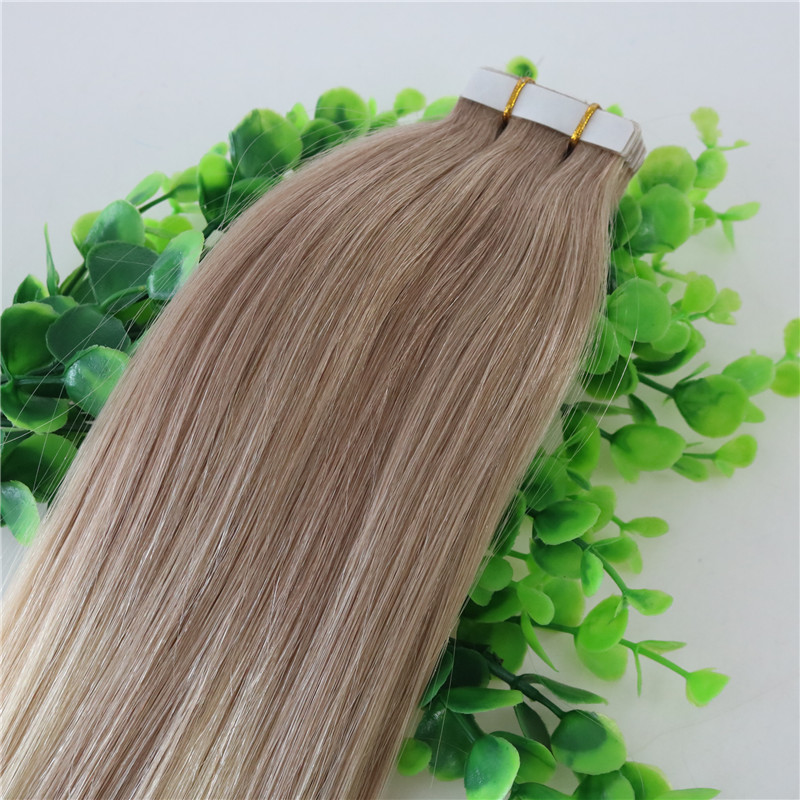 #18 #613 Balayage Ombre Color Ash Blonde Fading to Golden Blonde Brazilian Human Remy Hair Glue Skin Weft 40pcs Tape In Hair Extensions
