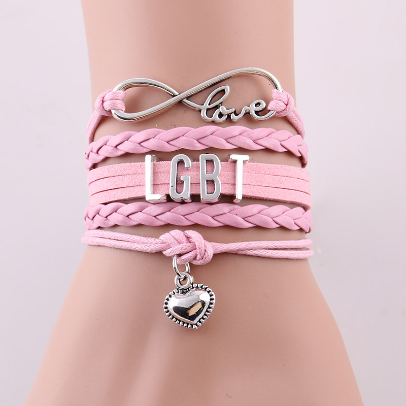 Wholesale-Infinity Awareness heart charm bracelets & bangles wedding bracelet for lovers gifts jewelry Drop Shipping