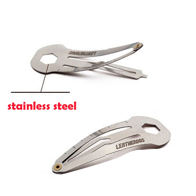 Gold and silver EDC Multi Tool Hair clip Hairpin Stainless Steel Tactical Cutter #R49