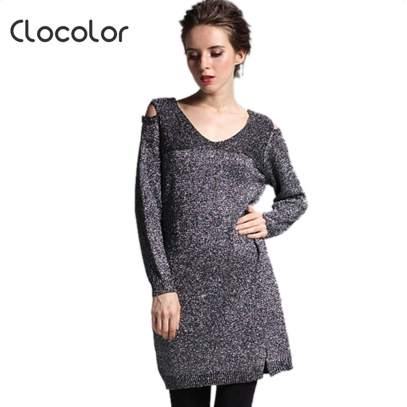 Wholesale- Clocolor Long Sweater Women V Neck Loose Women Sweaters Pullovers 2016 Gray Hole Autumn Winter Long Sweater Women Knitwear M, Dark gray
Wholesale- Clocolor Long Sweater Women V Neck Loose Women Sweaters Pullovers 2016 Gray Hole Autumn Winter Long Sweater Women Knitwear M, Dark gray