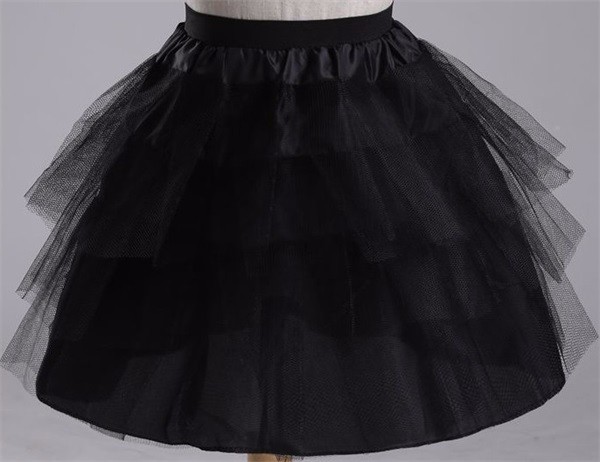 2017 Children Petticoats Wedding Accessories 3 Layers Hoopless Short Crinoline White Flower Girl Dress Kid Princess Underskirt