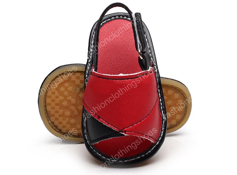 Summer Toddler Leather Sandals Baby Rubber Sole Shoes Infant Girls Boys Soft Sole PU Leather Baby First Walkers Kids Footwear 9color 0-2Year