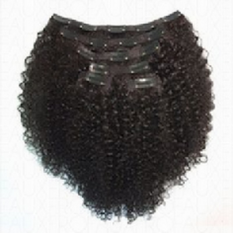 Wholesale Clip in Human Hair Extension 7A Brazilian Virgin Hair Afro Kinky Curly Clip in hair extension for black women