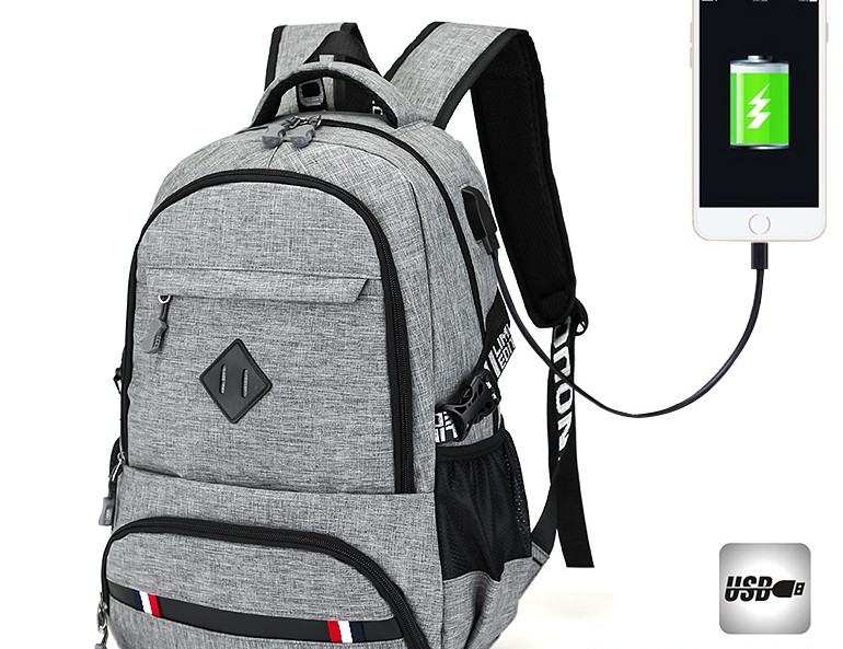 2017. Men and women backpack. Schoolbag. Leisure fashion backpack. USB charging interface. High-capacity. Computer package. Oxford canvas., Blue
2017. Men and women backpack. Schoolbag. Leisure fashion backpack. USB charging interface. High-capacity. Computer package. Oxford canvas., Blue