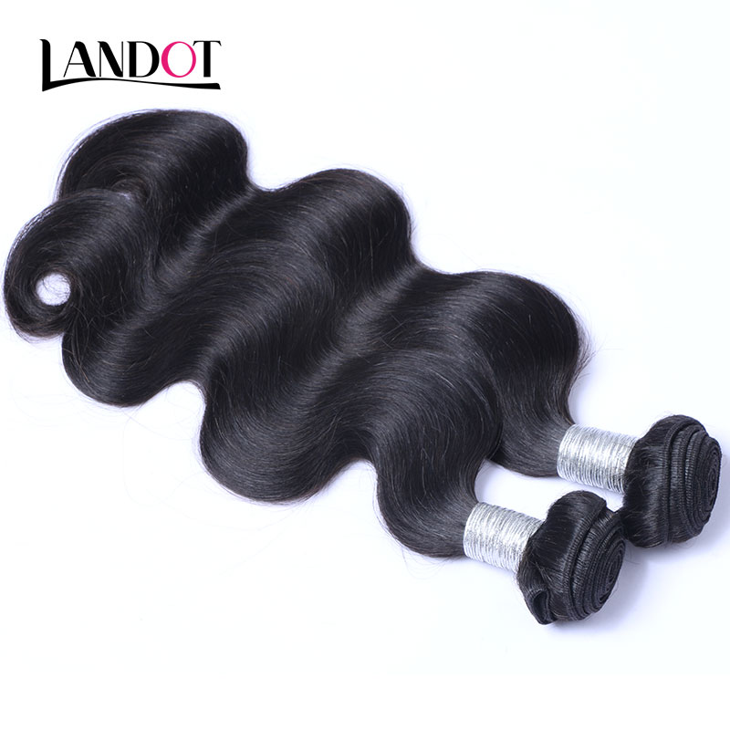 Brazilian Virgin Hair Body Wave 100% Human Hair Weave Bundles Peruvian Malaysian Indian Cambodian Mongolian Hair Extensions Natural Color