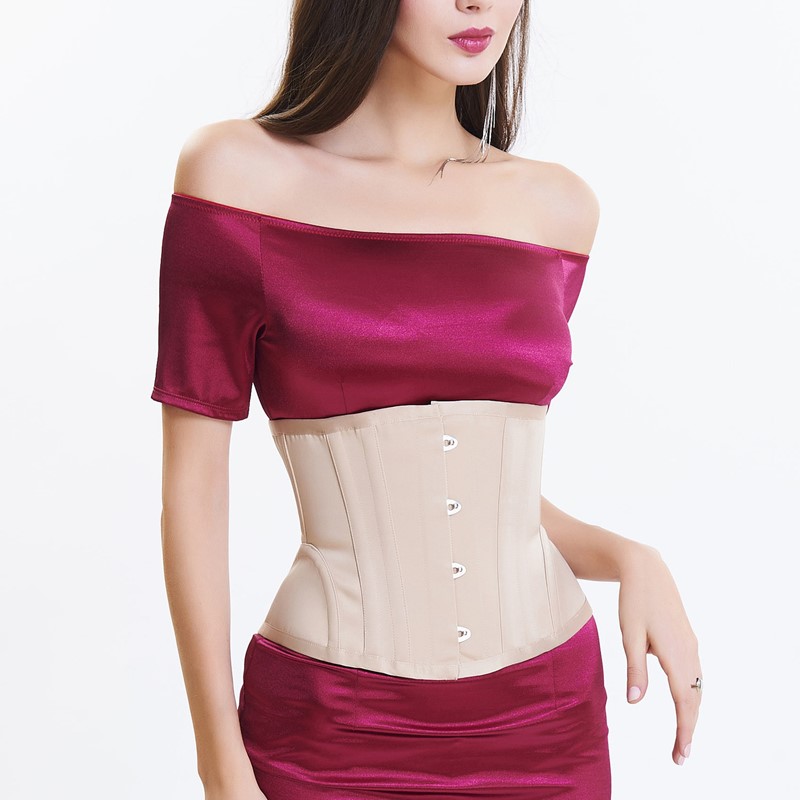 Hourglass Waist Training Corset Women Sexy 16 Steel Bones Underbust Waist Taming Corsets with Brocade Embroidery Hip Panels Waist Trainer