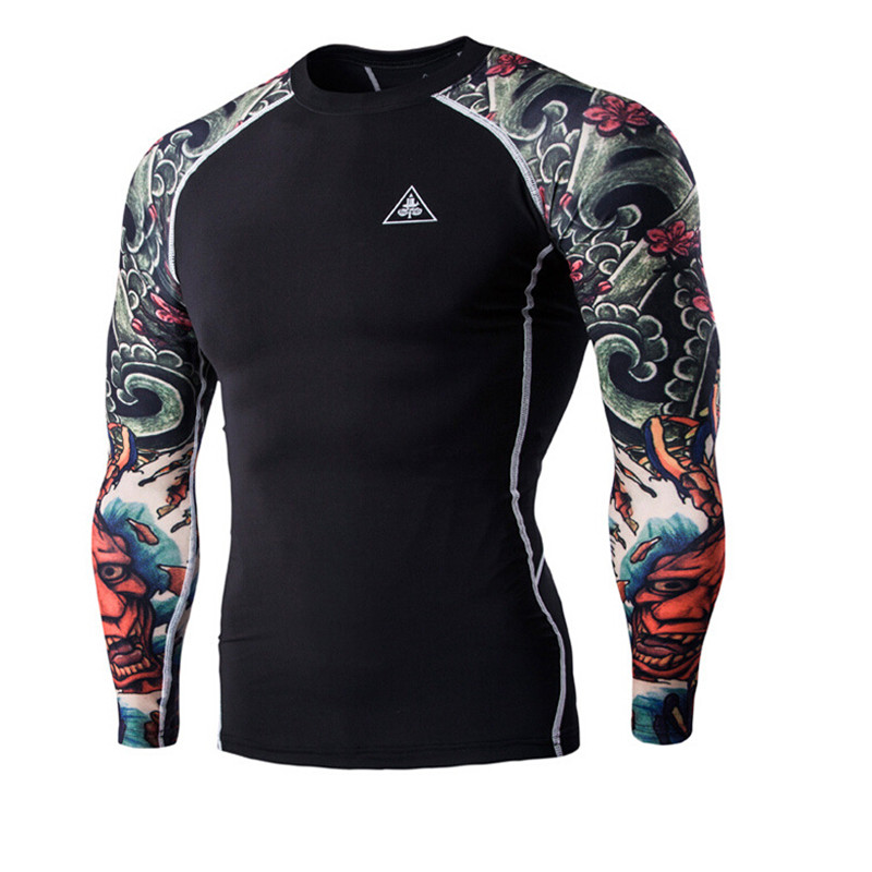 Wholesale- T-shirts Men's Digital Printing Fitness Quick-drying Clothes Wear Long Sleeve Tattoo T shirts Man Fitness Clothing Male Tops XXL, St01
Wholesale- T-shirts Men's Digital Printing Fitness Quick-drying Clothes Wear Long Sleeve Tattoo T shirts Man Fitness Clothing Male Tops XXL, St01