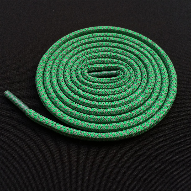 Weiou Multicolored Round Rope 3M Reflective Shiny Light Runner Shoe Laces Visible Safety Shoelaces Custom Shoestrings 140cm