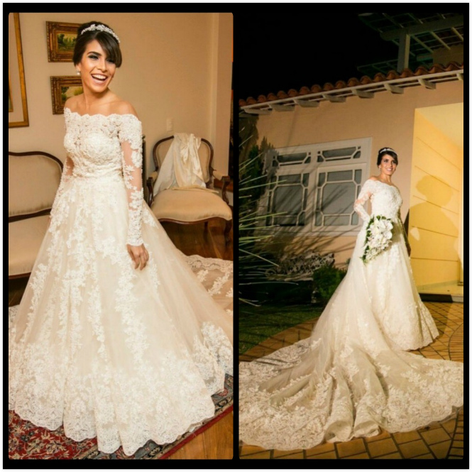 Robe De Mariage Custom Made Wedding Dresses 2020 Fashion Off Shoulder Neck Wedding Dress Long Sleeve With Appliques Vestidos De Novia, Green
Robe De Mariage Custom Made Wedding Dresses 2020 Fashion Off Shoulder Neck Wedding Dress Long Sleeve With Appliques Vestidos De Novia, Green