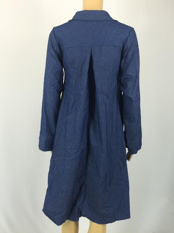 High quality Big fashion long - sleeved denim shirt loose loose women 's explosive section LX014