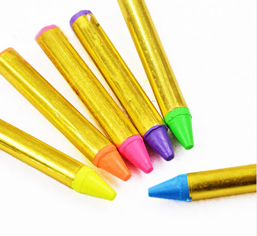 Body Paint Crayons Pearl Neon Fluorescent Maquiagem Makeup Kids Face Paint Pigment UV Glow Painting 6 Color/Set