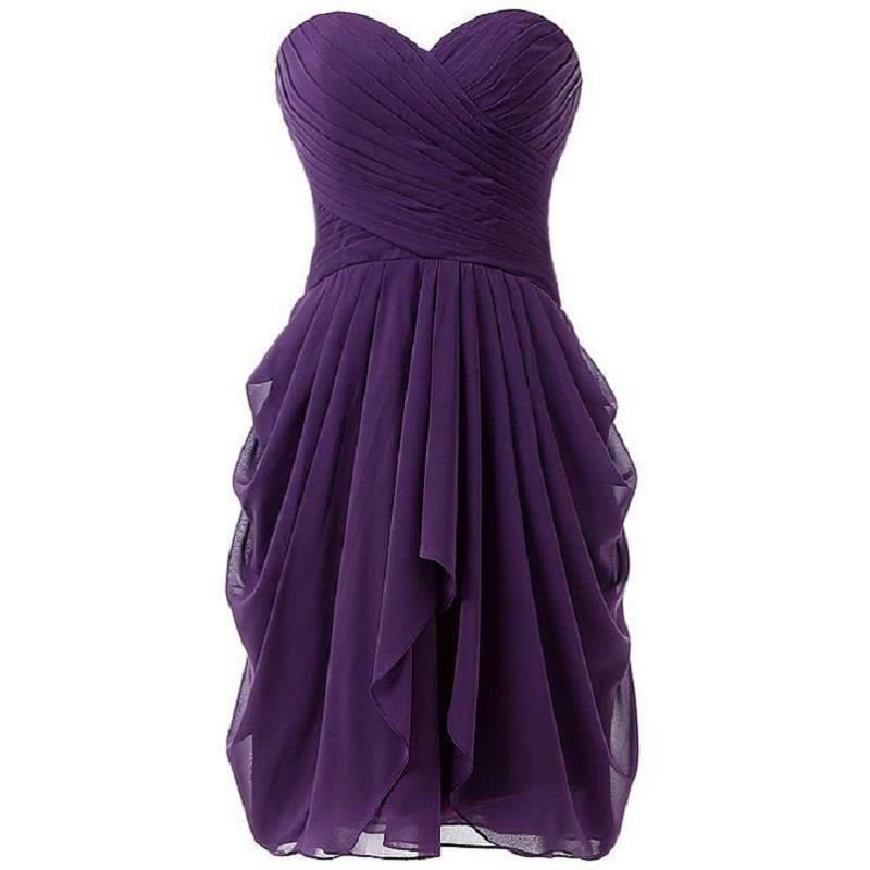 Purple Short Bridesmaid Dresses Chiffon Sweetheart Real Picture Pleats 2018 Hot Sale New Weddings Party Gowns
Purple Short Bridesmaid Dresses Chiffon Sweetheart Real Picture Pleats 2018 Hot Sale New Weddings Party Gowns