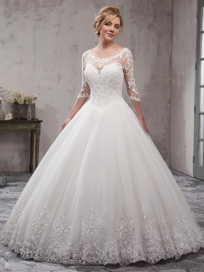 Stunning Ivory Ball Gown Wedding Dresses Scoop Sheer with Applique 3/4 Long Sleeves Backless Floor Length Bridal Gowns Sexy Backless, White
Stunning Ivory Ball Gown Wedding Dresses Scoop Sheer with Applique 3/4 Long Sleeves Backless Floor Length Bridal Gowns Sexy Backless, White