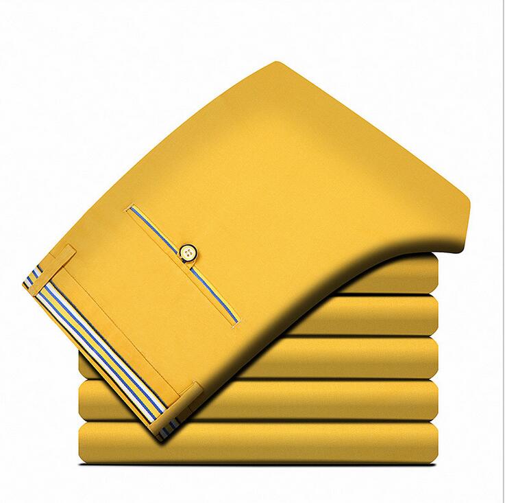 sale Spring and summer Men's Pants satin stretch casual straight young business men trousers PM027 Mens Pant