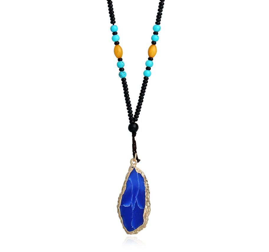 2017 new bead natural turquoise Vintage boho collar pendant necklace punk long Sweater chain Necklace for Women Statement Jewelry wholesale, Silver
2017 new bead natural turquoise Vintage boho collar pendant necklace punk long Sweater chain Necklace for Women Statement Jewelry wholesale, Silver