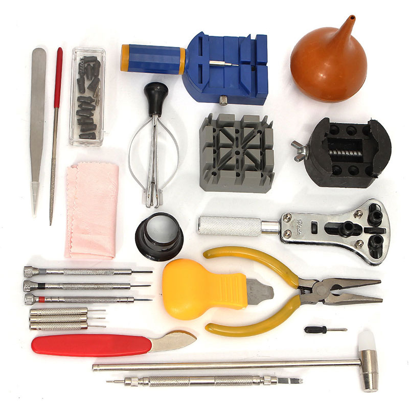 Excellent Quality 22Pcs Watch Repair Tool Kit Case Opener Link Spring Bar Remover Carrying Box For Watchmaker
