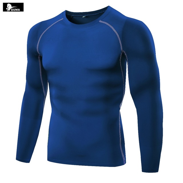Fashion 2017 Brand Spring Autumn Pro Fitness Tight Men Stretch quick-drying Long-sleeve basketball legging skinny compressed T-shirt B5039, Blue
Fashion 2017 Brand Spring Autumn Pro Fitness Tight Men Stretch quick-drying Long-sleeve basketball legging skinny compressed T-shirt B5039, Blue