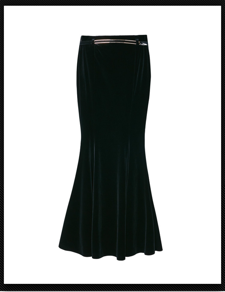 Womens party autumn new high waist bodycon sexy velvet mermaid maxi long skirt plus size XSSMLXLXXL3XL