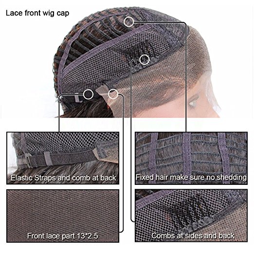 360 lace frontal wig pre plucked with baby hair bleached knots 130% density black women afro kinky curly glueless remy DIVA1