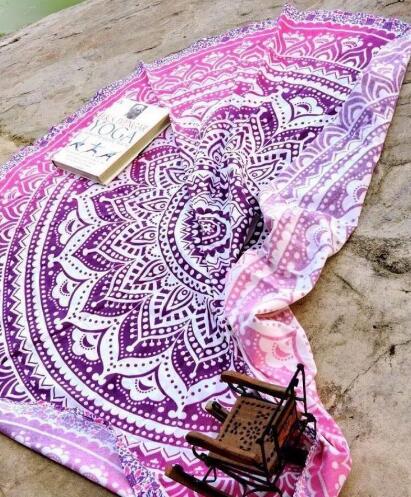 160cm Large Colorful Beach Towels With Tassel Bohemia Swimming Bath Towel Letter Print Picnic Serviette Indian Mandala Beach Throw Tapestry
