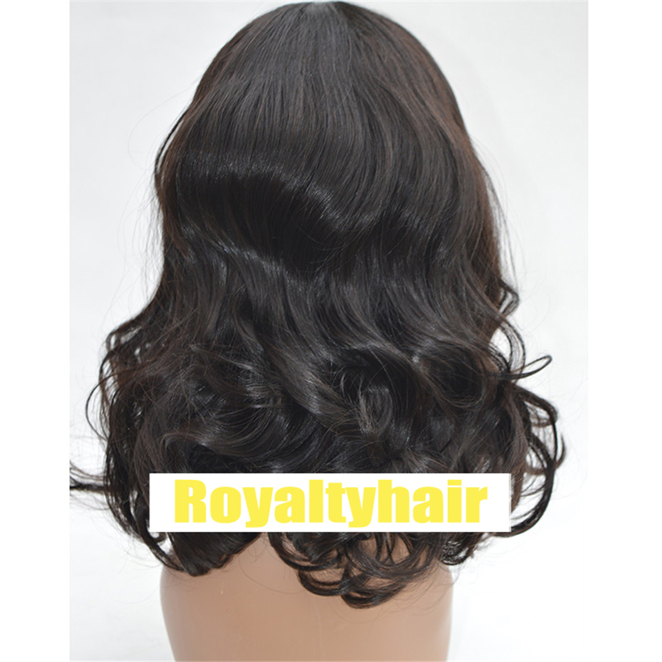 Short Human Hair Wigs Peruvian Body Wave Wig Hair Pre-Plucked Hairline Wavy 8-14 Inch Short Bob Lace Closure Wigs