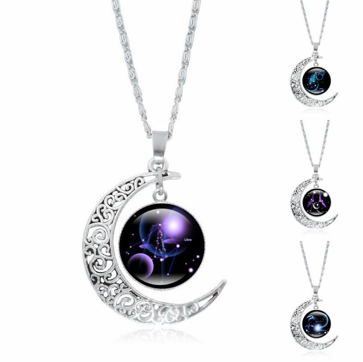 Brand Explosive 12 constellations gemstone necklace silver moon pendant necklaces N565 (with chain) mix order 20 pieces a lot
Brand Explosive 12 constellations gemstone necklace silver moon pendant necklaces N565 (with chain) mix order 20 pieces a lot