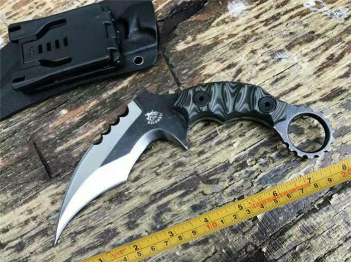New The one claw karambit full tang D2 Blade knife A+++G10 handle cold steel 49ks design outdoor camping knives cutting tool
New The one claw karambit full tang D2 Blade knife A+++G10 handle cold steel 49ks design outdoor camping knives cutting tool