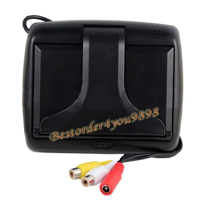 4.3" Car LCD Foldable Monitor Rear View Kit + Wireless 18IR Car Reversing Backup Camera