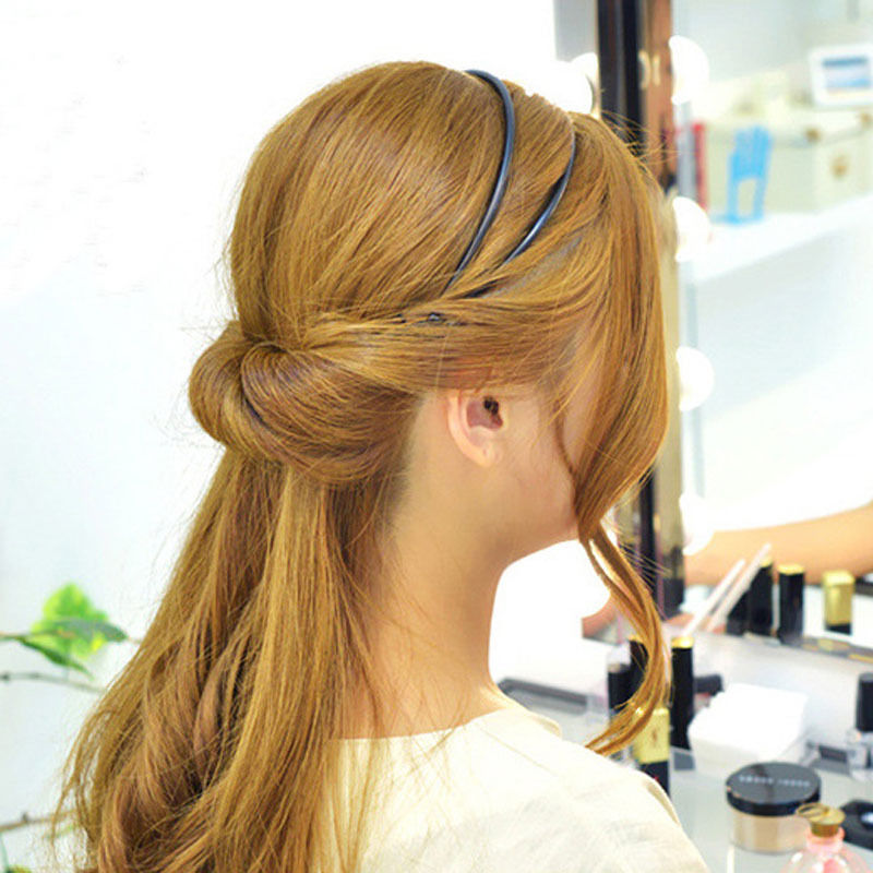 Stylish Double Layer Adjustable Head Hair Hoop Elastic Hair Rope Hair Band Hot #R806