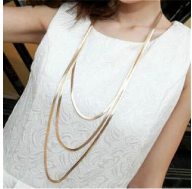 Metal snake bone three layers deserve to act the role of han edition of the new long necklace sweater chain chain of luxury decoration
Metal snake bone three layers deserve to act the role of han edition of the new long necklace sweater chain chain of luxury decoration