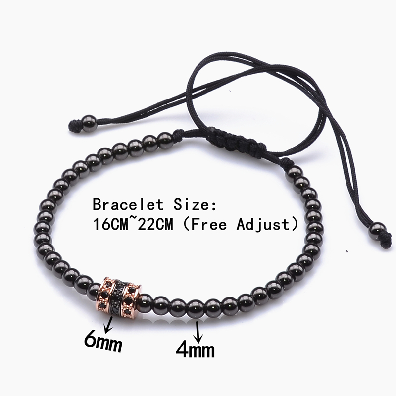 Cool Summer Zircon Bracelet Bangle Strands Bracelets for Women Gold Caps Micro Pave CZ beads twisted macrame Valentine Gift