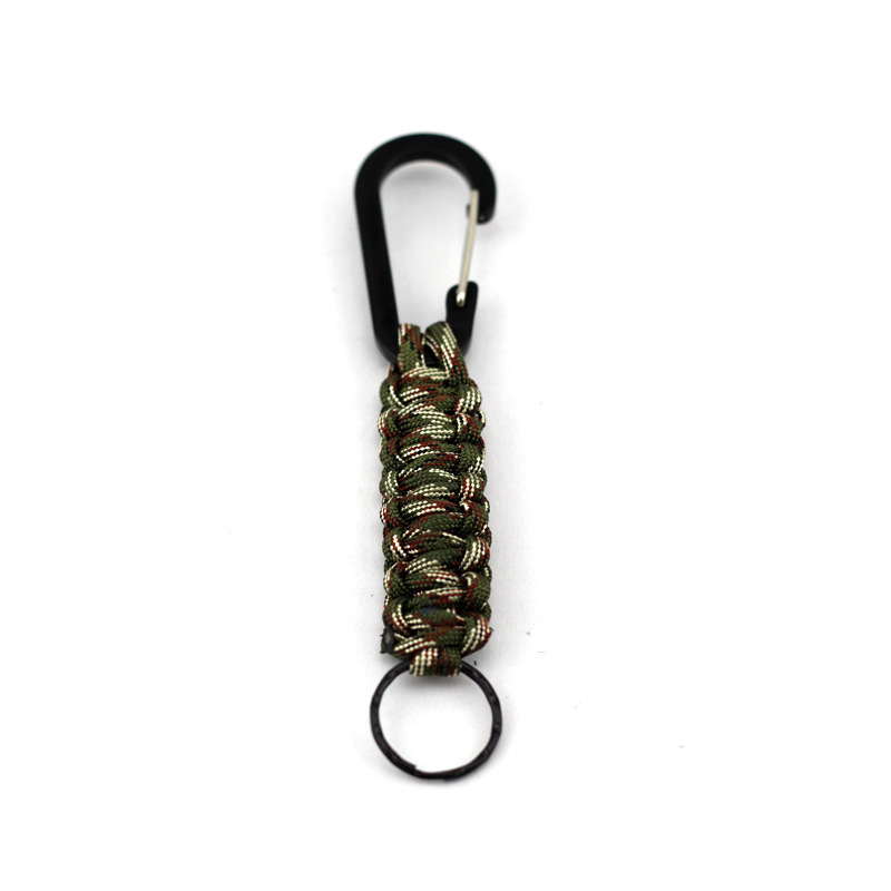 Outdoor Gear Carabiner Survival Key Ring Kits Escape Paracord for Hiking Camping Travel Key Chain Mountaineering Buckle 10pcs