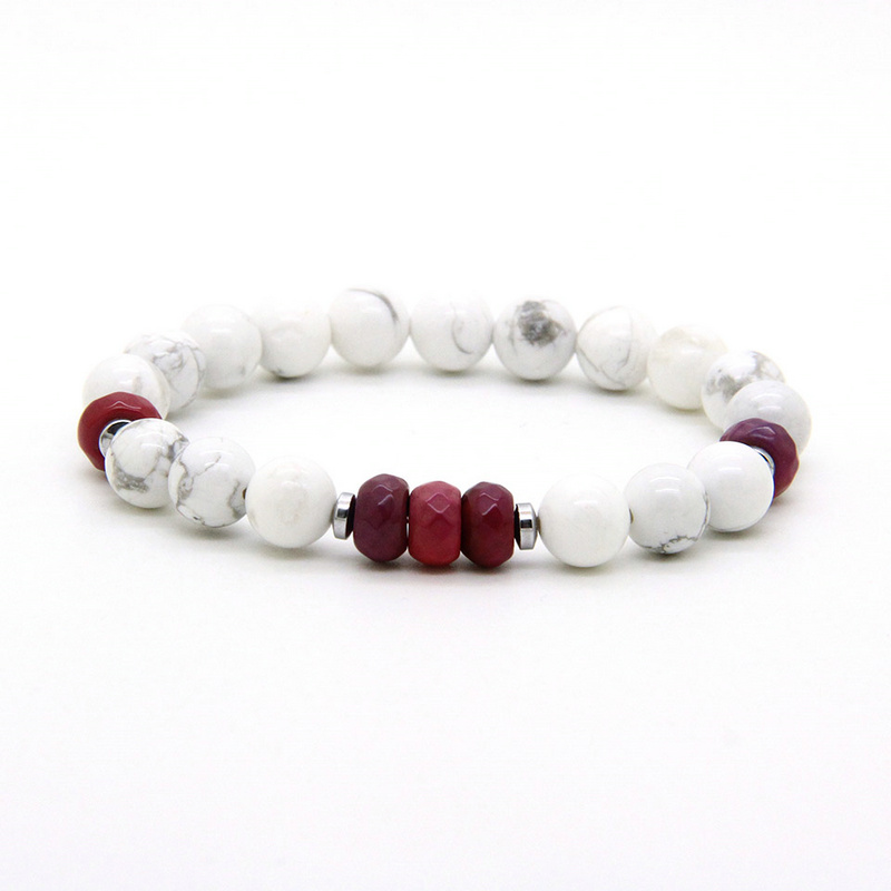 Unisex Couples Jewelry Wholesale 10pcs/lot 8mm White Howlite Marble & Fire Agate Stone Distance Lovers Lucky Bracelets
Unisex Couples Jewelry Wholesale 10pcs/lot 8mm White Howlite Marble & Fire Agate Stone Distance Lovers Lucky Bracelets