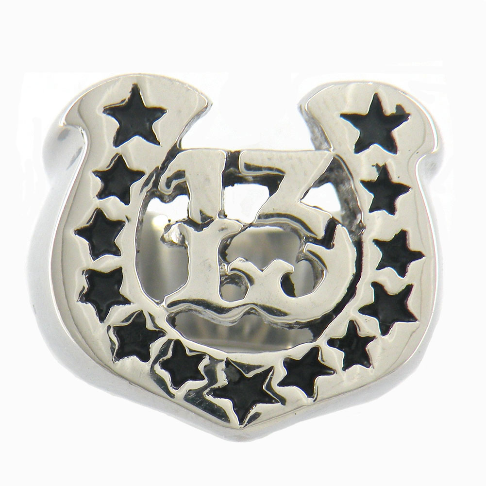 FANSSTEEL stainless steel vintage mens or wemens jewelry MALTESE HORSE SHAPE STARS LUCKY 13 RING BIKER RING number RING 10W84
FANSSTEEL stainless steel vintage mens or wemens jewelry MALTESE HORSE SHAPE STARS LUCKY 13 RING BIKER RING number RING 10W84