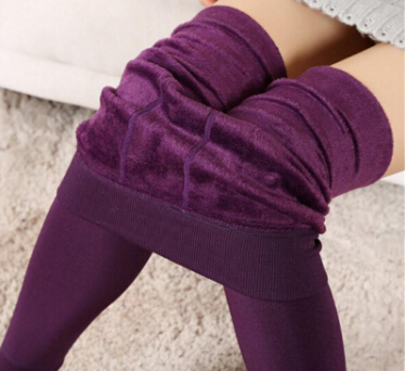 Women Winter Warm Leggings Elastic high waist plus velvet thick Artificial Slim Stretch Pants Thick Women 8 Colors